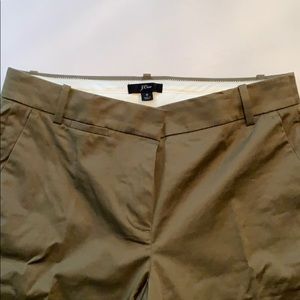 Frosty Olive JCrew sateen pant size 6